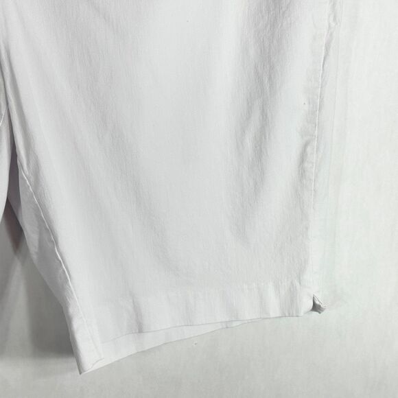 Avenue Plus Size 26 Shorts White Solid High Rise Pull On‎ 12 Inch Stretch 467 - Picture 6 of 11